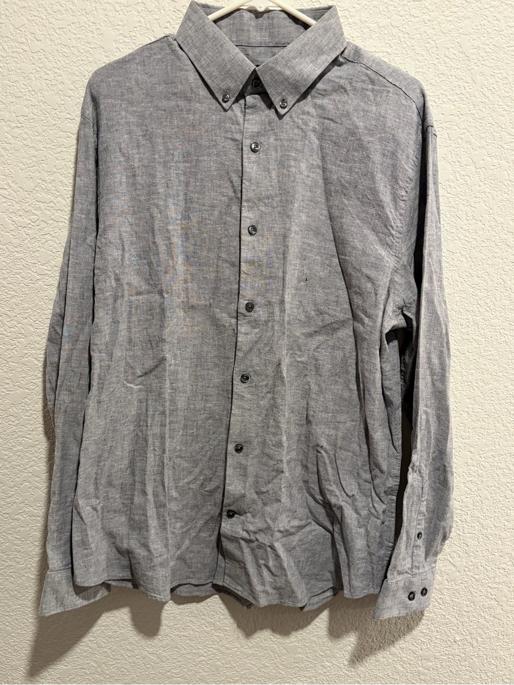 Express Men's Button-Down Long Sleeve Shirt - Gray